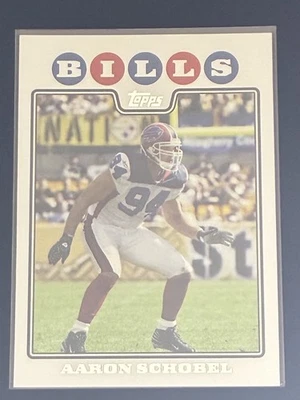 Buffalo Bills NFL Football Aaron Schobel 2008 Near Mint Card No 215 Topps - Image 1 of 3