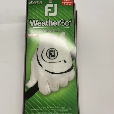FOOTJOY FJ WeatherSof Golf Glove Value Pack of 2 gloves Men's XL Left Hand Gloves