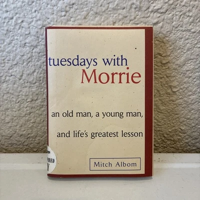 Signed Mitch Albom Book Tuesdays with Morrie 1st Ed. HCDJ - Image 1 of 4