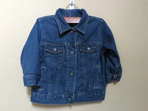 Oshkosh Giacca Denim Originale Bambini Tg 24 Mos Chiusura a Scatto Manica Lunga Blu... - Foto 1 di 10