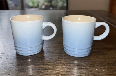 Le Creuset Blue Ombre 3,5 унц. Эспрессо кружки чашки набор из 2 кофе керамики света - Изображение 1 из 4