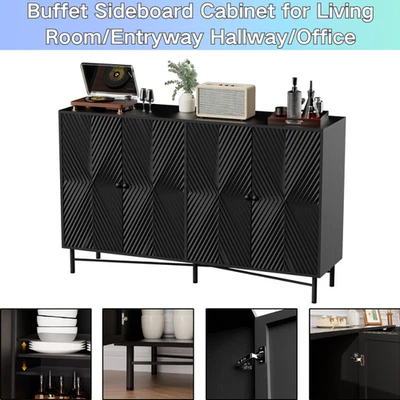 Sideboard Buffet w/Storage Coffee Bar Cabinet with Adjustable Shelves TV Console - Image 1 of 4