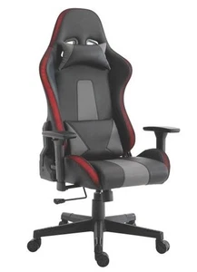 Gamingstuhl Racer Bürostuhl Schreibtischstuhl Gamingchair Büro Grau Kunstelder - Bild 1 von 5