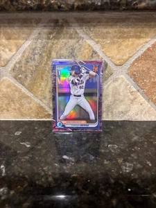 Bowman Draft 2024 - cromo Carson Benge #BDC-28 refractor lunar fucsia/199 (RC) - Imagen 1 de 3