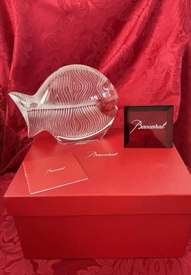 MIB FLAWLESS Unique BACCARAT France Glass Crystal POISON PUFFER BLOW FISH Figure - image 1 of 4