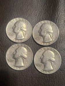 1965 P Washington quarter - 4 Quarter Lot - Picture 1 of 2