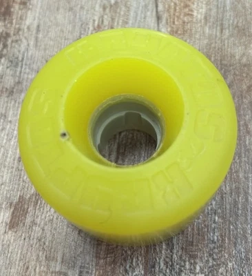 1980-е Kryptonics Kryptos скейтборд неоновый желтый колесо одиночный 1 новый из старых запасов! - Изображение 1 из 4