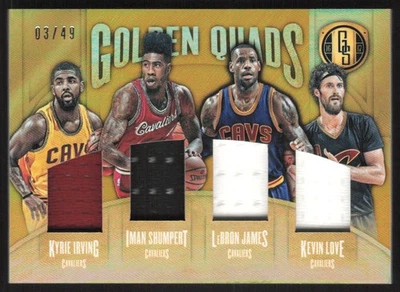 2016-17 Gold Standard Quads GU 3/49 Shumpert Love Kyrie Irving LeBron James ES6 - Image 1 of 2