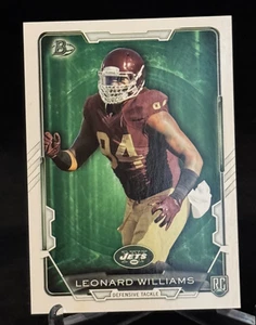 2015 Topps Bowman White #10 Rookie Leonard Williams New York Jets - Picture 1 of 2