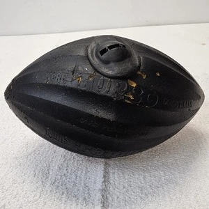 Vintage 1989 Nerf Foam Football Turbo Screamer Black Orange Distressed - Picture 1 of 14