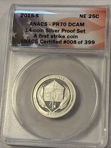 2015-S National Park Silver Quarter ANACS PR70 DCAM Homestead - Picture 1 of 5