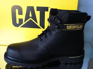 Caterpillar CAT 6" Boots 6" Mens Black EHOLTON SOFT TO Echtleder Gr:40-46 Neu - Bild 1 von 6