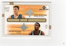 2003-04 Upper Deck MVP Combo Materials Wally Szczerbiak Terrell Brandon #WS-TB
