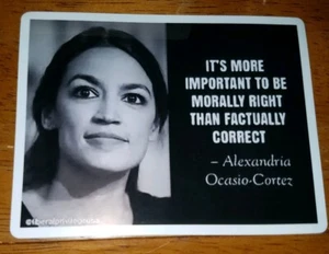 Alexandria Ocasio-Cortez funny sticker, Green New Deal Mastermind A.O.C. TRUMP! - Picture 1 of 7