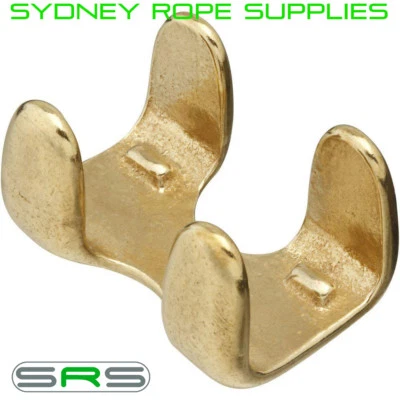 SOLID BRASS ROPE CLAMPS 3 SIZES AVAILABLE - image 1 of 4