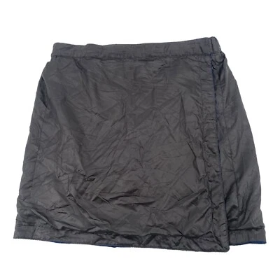 Minifalda reversible forrada de vellón talla mediana Uniqlo azul y negra Foto 1 de 4
