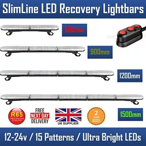 Amber Flashing Beacon Bar LED Light Recovery Strobe 900mm, 1200mm (1.2m), 1500mm - Picture 1 of 16