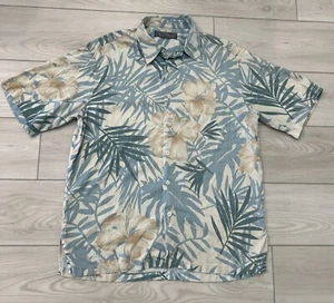 Tori Richard Hawaiian Shirt Men’s Silk Ivory Tropical All Over Print Size XL? - Picture 1 of 4