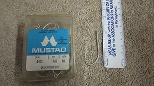 Ganchos de pesca Mustad Quality 3402 talla 5/0 O'Shaugnessy - 50 ganchos (CA 7) - Imagen 1 de 3