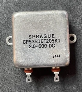 Condensador de bañera Sprague CP53B1EF205K1 2uF 600v caja original PIO - Imagen 1 de 2