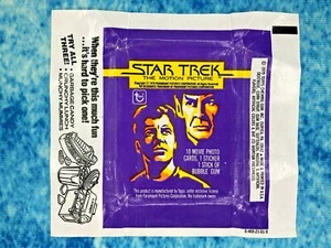 Topps Star Trek The Motion Picture Wax Packet Wrapper Empty 1979 Candy Advert - Bild 1 von 2