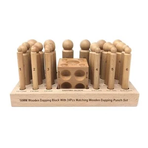 Wooden Dapping Punch Set Doming Cube Block Jeweller's Metal Forming Tool Kit - Picture 1 of 5