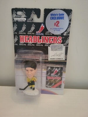 Figura de acción deportiva Pittsburgh Penguins 1996 Salón de la fama Mario Lemieux NHL Headliners Foto 1 de 4