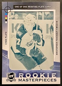 Kristopher Foucault 1/1 12-13 UD The Cup Rookie Masterpieces Cyan Plate UD1-226
