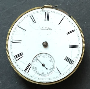 Antique 1880 Waltham Hillside 1874 Pocket Watch Movement Good Balance 14s 13j - Picture 1 of 4