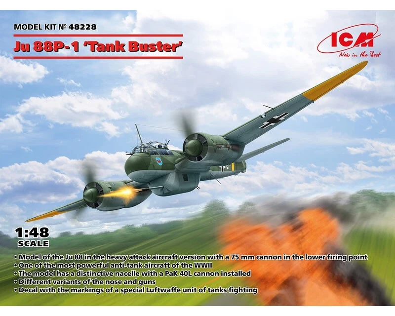 Icm - junkers ju 88p-1 - 1/48 - icm 48228