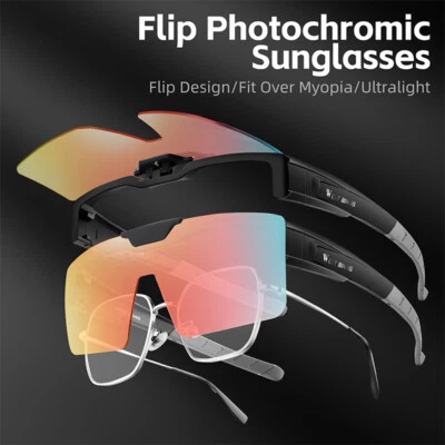 WEST BIKING Hochklappen Photochromatis/Polarisiert Sonnenbrille Radbrillen - Bild 1 von 4