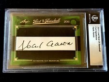 HANK AARON 2011 LEAF BEST OF BASEBALL CUT SIGNATURE AUTOGRAPH AUTO BGS ENCASED