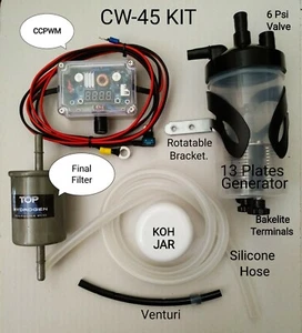 HHO GENERATOR 13 PLATES CW-45, FUEL SAVER COMPLETE CAR KIT, CC PWM, CARBON CLEAN - Picture 1 of 12