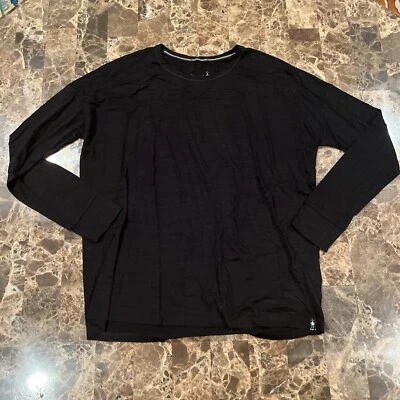 Smartwool Black Long Sleeve Crewneck Top Womens size L EUC FAST SHIPPING! - Image 1 of 4