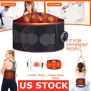 Massage Belt Electric Red Light Heated for Back Support Waist Vibration Massager - Picture 1 of 16