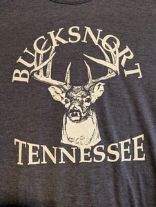 "Bucksnort Tennessee" 10 Point Big Buck XL Blue Cotton Blend Tee-Shirt - Picture 1 of 5