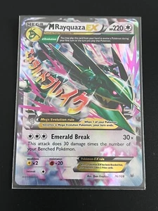 Mega M Rayquaza EX 76/108 Ultra Rare Roaring Skies English Pokemon card - Picture 1 of 7