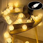 ELINKUME LED Cotton String Lights Fairy Light Cotton Balls USB Powered Lights