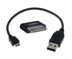 Set: Adaptador DockConnector 30pin para iPhone iPad iPod + Cable USB Micro B de 33 cm. - Imagen 1 de 3