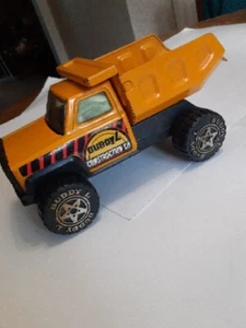 VINTAGE BUDDY L TRUCK YELLOW  CONSTRUCTION CO Toy 1979 MACAU. R. - Picture 1 of 10