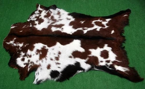 New Goat hide Rug Hair on Area Rug Size 38"x26" Animal Leather Goat Skin G-250 - Picture 1 of 3