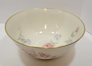 Vintage Chatsworth Lenox 10" Round Serving Bowl Floral Design Gold Trim - Afbeelding 1 van 8