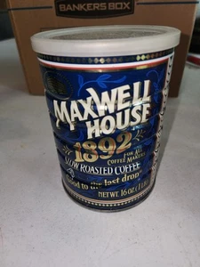 Vintage Maxwell House 1892 Slow Roasted Unopened Coffee Full - Picture 1 of 4