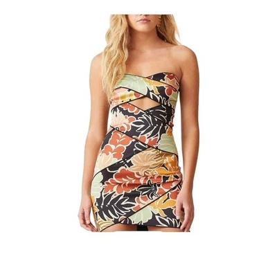 Mini Vestido BEC + BRIDGE Babelini Recortes Sin Tirantes Para Mujer Talla 4 Foto 1 de 4