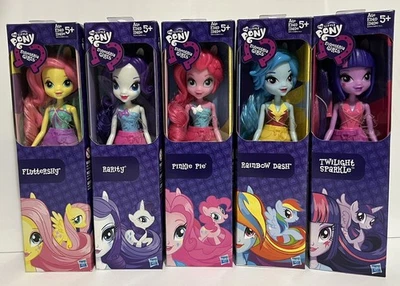 My Little Pony Equestria Niñas Lote 5 Muñecas Rareza Pinkie Pie Arco Iris Fluttershy Foto 1 de 3