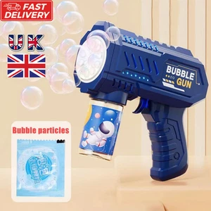 10-Hole Handheld Light Bubble Machine - Automatic Electric Bubble Gun for Kids - Picture 1 of 13