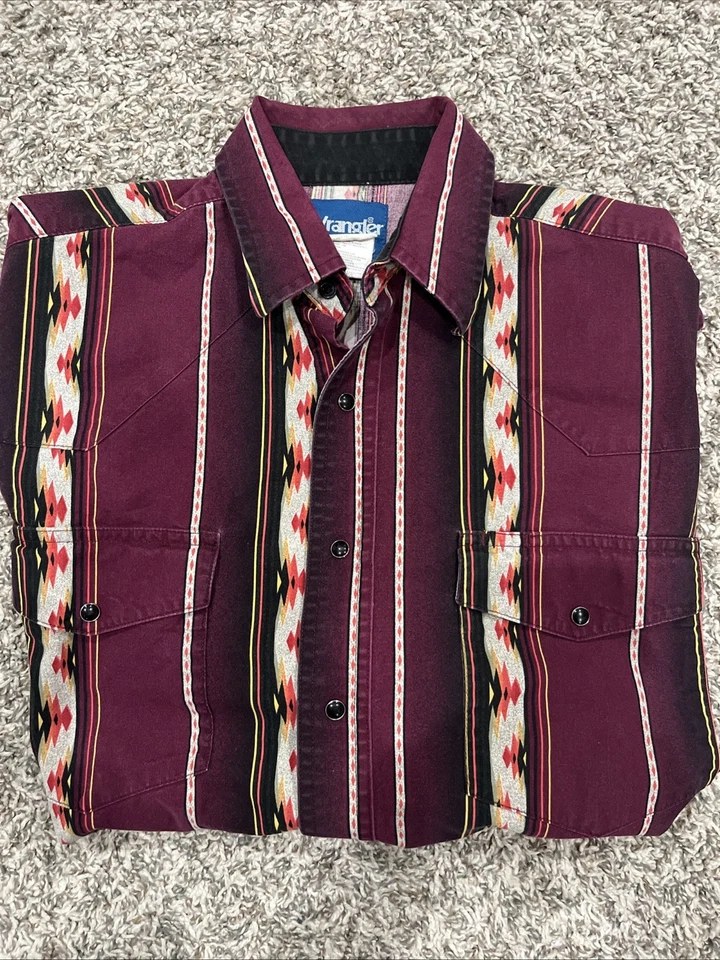 Botón a presión Wrangler Pearl vintage para hombre (1853) Foto 1 de 4