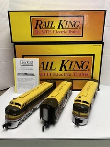 MTH RAILKING CALIBRE O 30-2181-0 SEABOARD E-8 AA DIÉSEL + UNIDAD B 30-2181-3 EN OB'S - Imagen 1 de 16