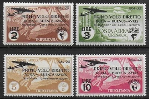 TRIPOLITANIA COLONIE ITALIANE 1944 Zecca NH Posta Aerea Set Completo Sass #20-23 VF - Foto 1 di 1