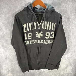 Zoo York Hoodie mit durchgehendem Reißverschluss unbreakable 1993 Grafikdruck Sweatshirt Large Y2K 00s - Bild 1 von 4